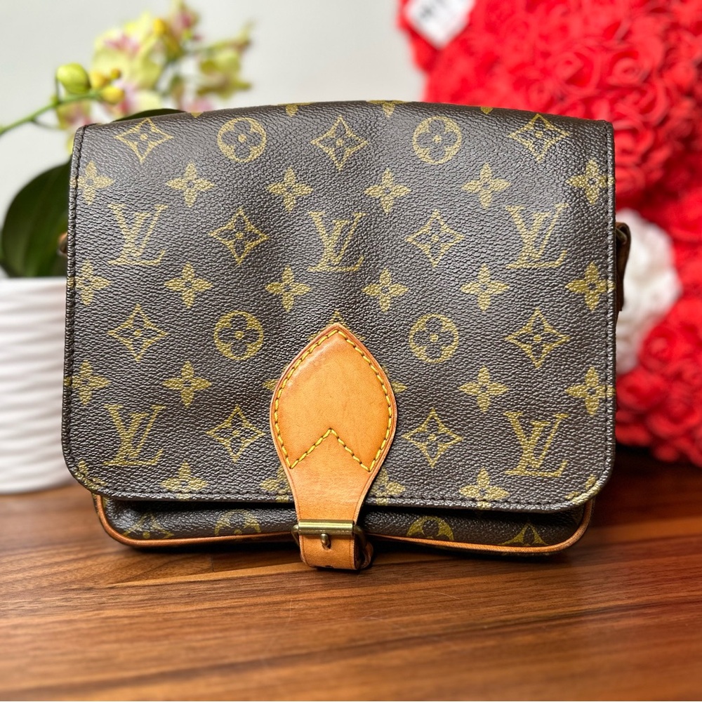 LOUIS VUITTON VINTAGE CARTOUCHIERE MM SHOULDER BAG MONOGRAM M51253